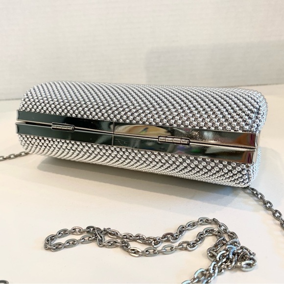 Jessica McClintock Silver Clutch Bag - Picture 4 of 11